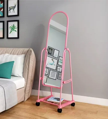 confetti Purple dressing mirror with wheels