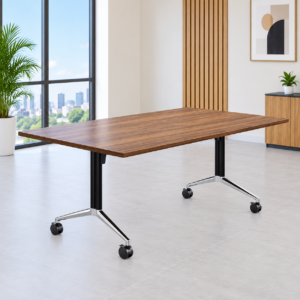 2.4M Mobile Folding Conference Table with Wheels