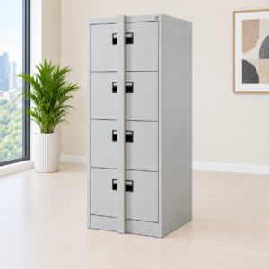 4-Drawer Metal Office Filing Cabinet with Locking Bar