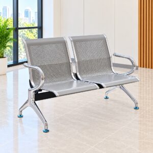 2-Seater Stainless Steel Waiting Bench