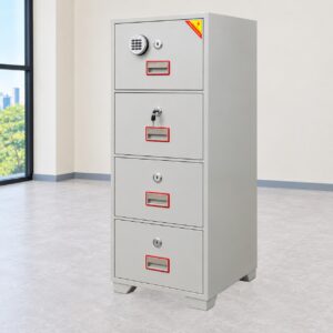 4 Drawer Fireproof Filing Cabinet with Digital Lock