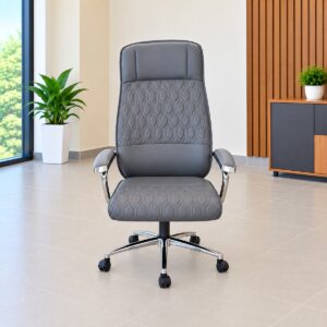 Grey High-Back Executive Office Chair