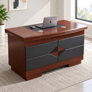 1.4M Mahogany Executive Office Desk