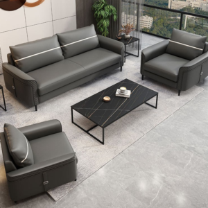 5 seater Directors executive office leather sofa