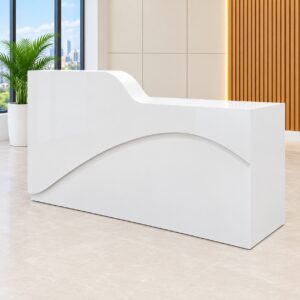 1.6m Modern Reception Desk with Storage