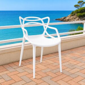 Modern Stackable Plastic Chair – Indoor & Outdoor Bistro Chair
