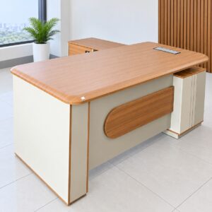 1.6M Modern Executive Office Desk with Side Cabinet