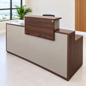 1.6m Modern Office Reception Desk with Storage