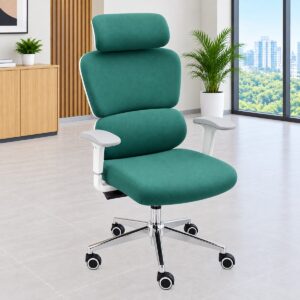 Green Ergonomic Executive Office Chair with Headrest